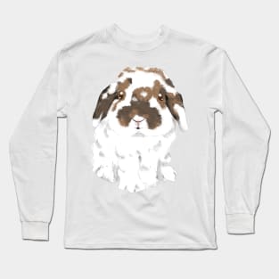 Broken White Holland Lop Rabbit | BulBul Bunny | Bunniesmee Long Sleeve T-Shirt